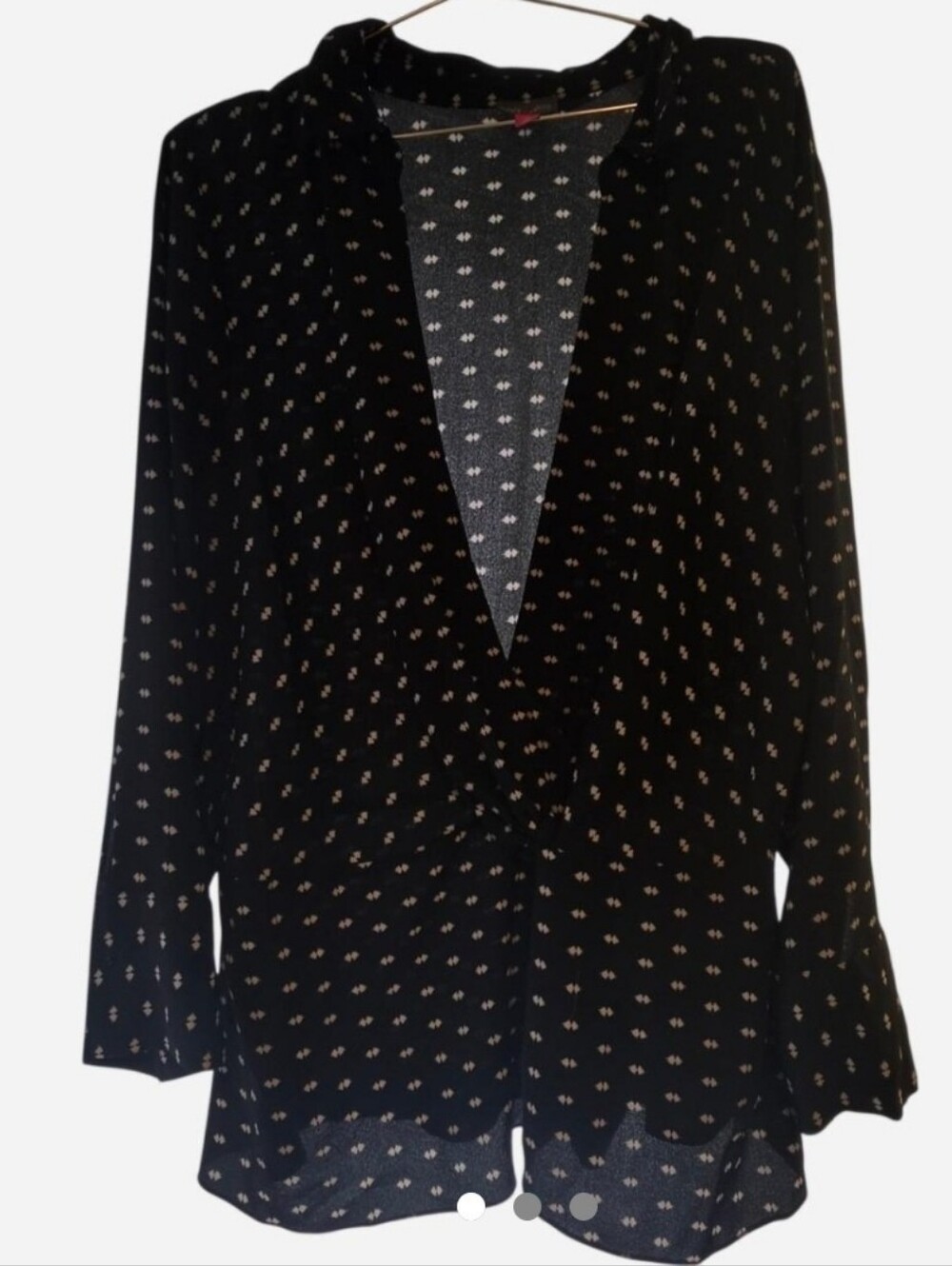 Women’s Vince Camuto Black/White Patterned Printed Blouse Size 3X